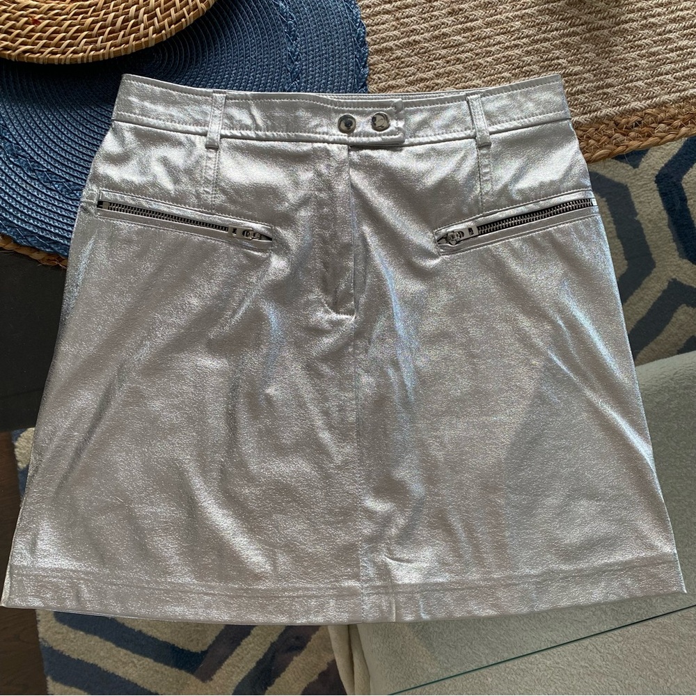 FB SISTER Silver Metallic Women's Mini Skirt 🤍 - Picture 6 of 12